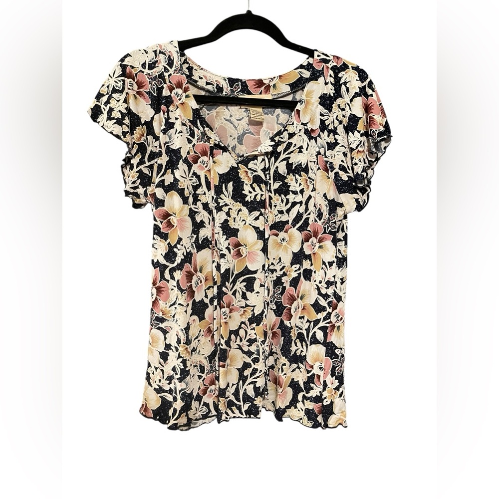 Floral V-Neck Blouse - Picture 2 of 3